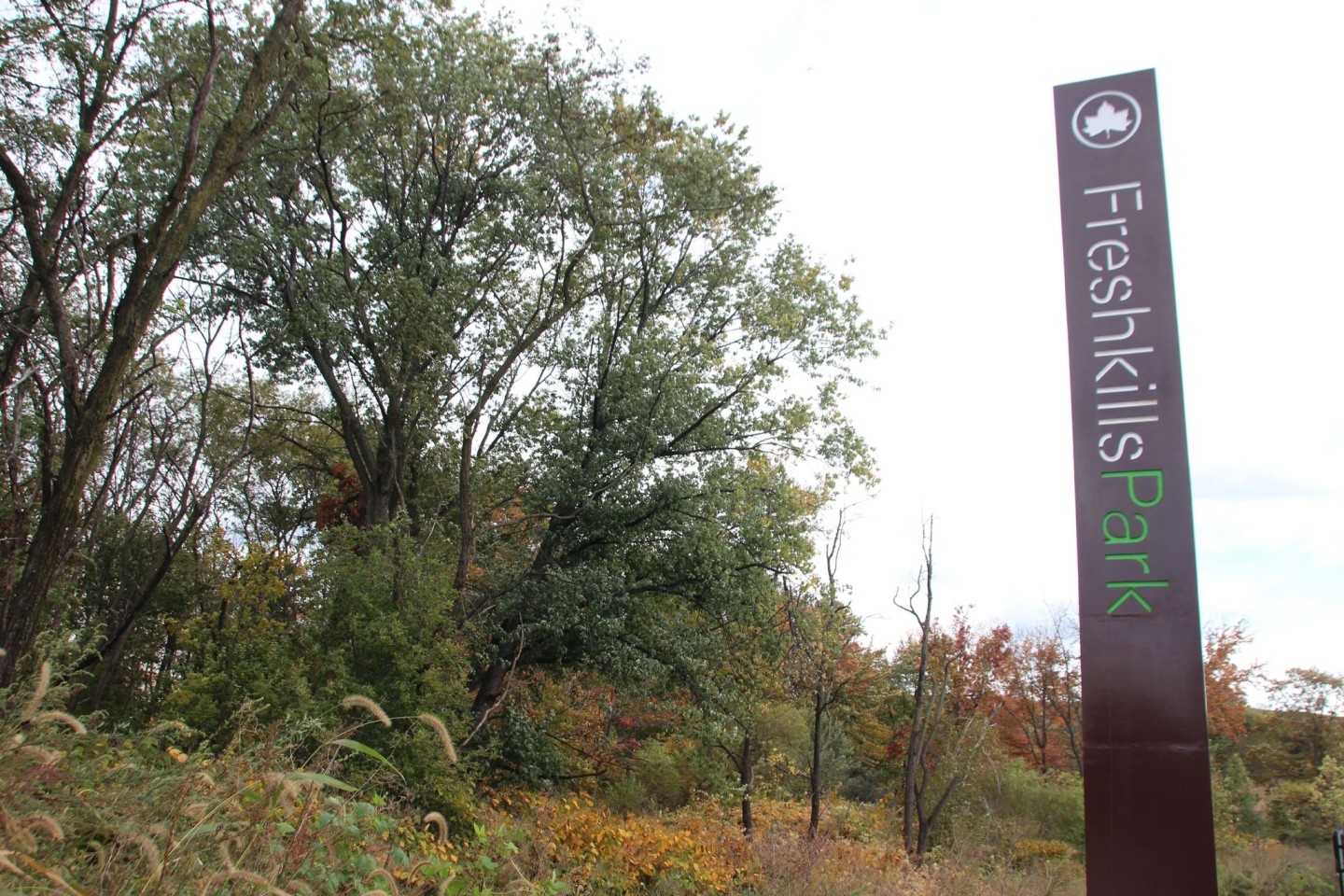 Der Eingang des «Freshkills Park» im New Yorker Stadtteil Staten Island - entstanden auf dem Gelände der ehemals größten Müllkippe der Welt.