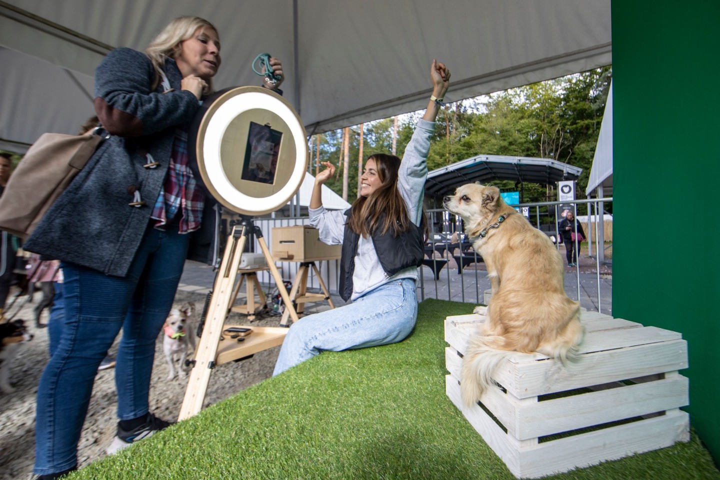 Im besten Licht: Nicht fehlen durfte auf dem Gelände der «German Petfluencer Awards» natürlich eine Kulisse für Fotoshootings.