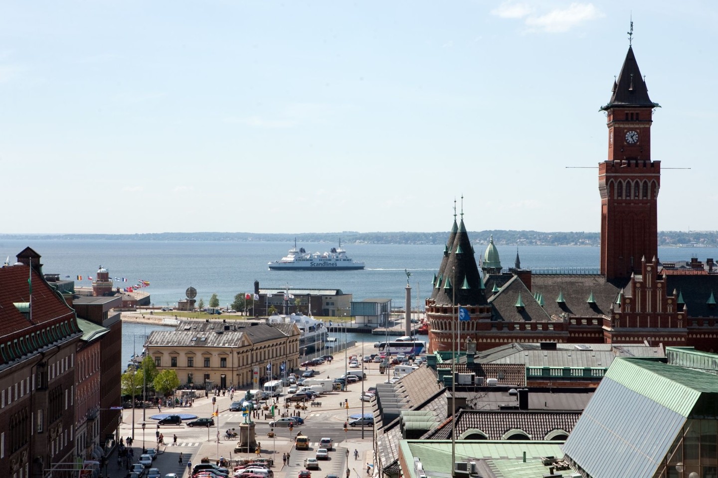 Blick auf den Hafen von Helsingborg, dem Einfallstor für Drogen nach Schweden.