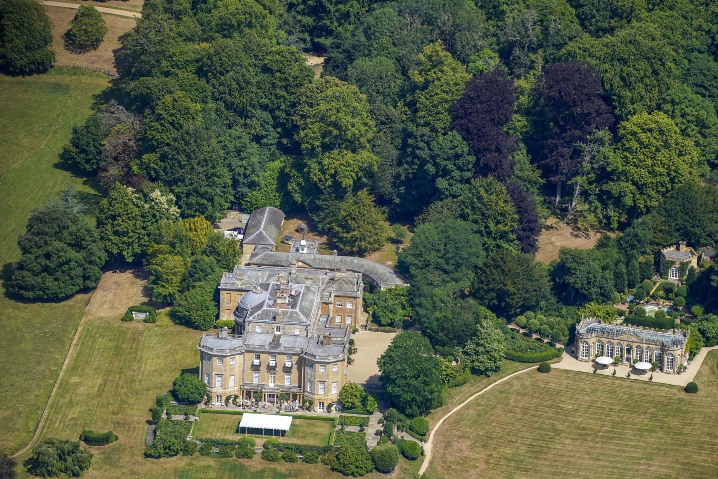 Das Gelände von Daylesford House. Hier feierten Boris Johnson und seine Ehefrau.