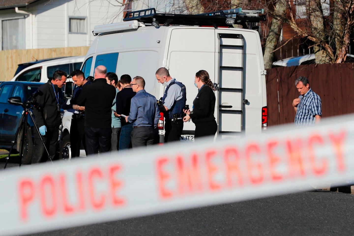 Ermittler der neuseeländischen Polizei im Einsatz.