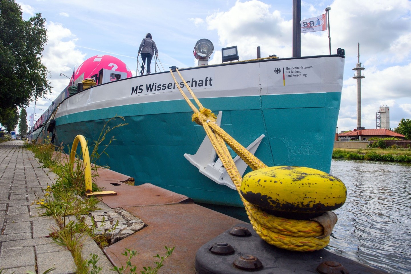 Die «MS Wissenschaft» liegt in Haldensleben in Sachsen-Anhalt.