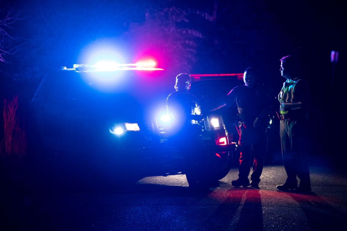 Polizisten sperren den Vadnais Lake im Bundesstaat Minnesota ab.