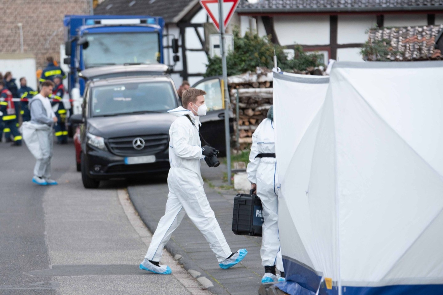 Die Spurensicherung am Einsatzort.