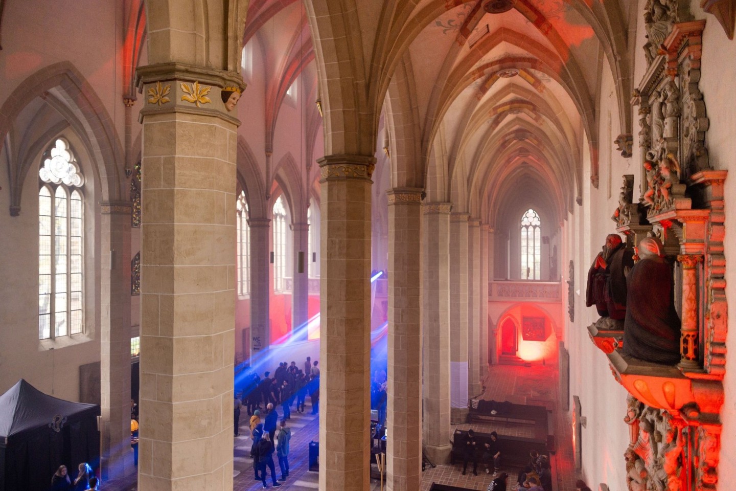 Die Predigerkirche in Erfurt wurde kurzerhand zur Tanzfläche.