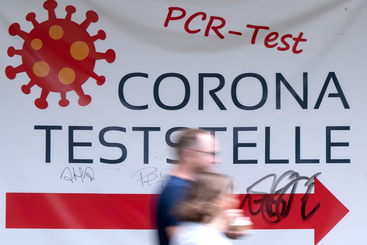 Eine Corona-Teststelle in München.