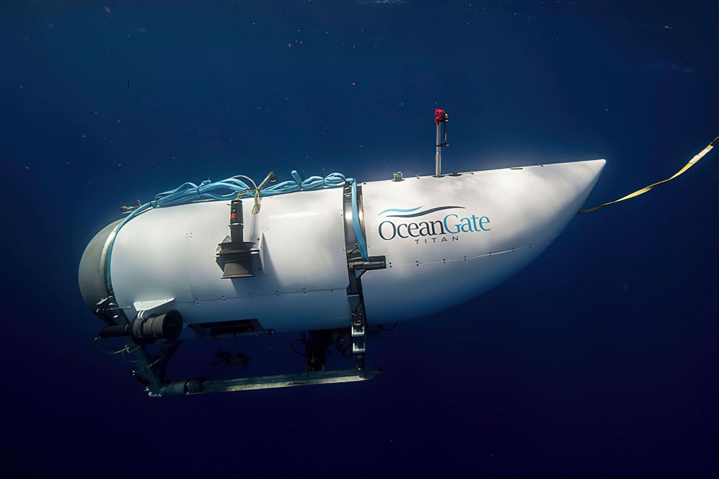 Diese undatierte Aufnahme zeigt das «Titan»-U-Boot des Unternehmens OceanGate Expeditions.