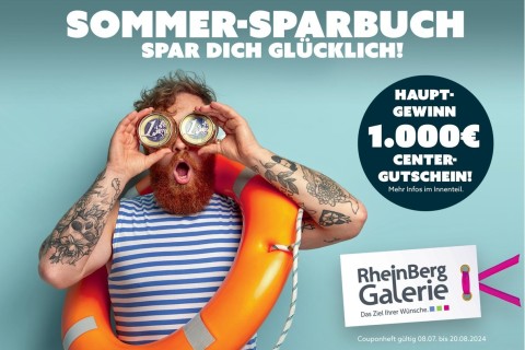 Sommersparbuch-Aktion in der RheinBerg Galerie – Sparen, Stempeln und Gewinnen!